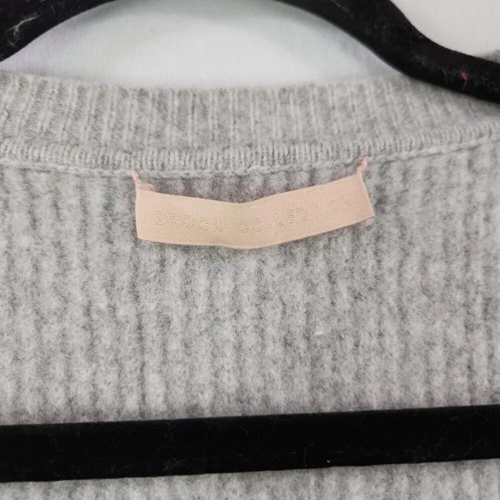 Brock Collection Longline Cardigan Wool Cashmere Size XS Made In Italy Ribbed_12